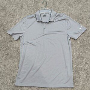 Nike Golf Standar Fit Dri-Fit Polo in Light Gray Size Medium - Barely Worn!